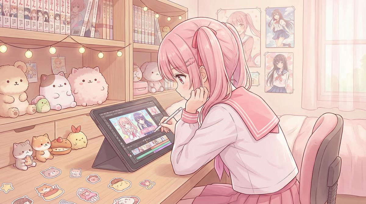 蘑菇视频 - 蘑菇视频：魔法少女变身全过程动漫解析